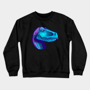 Dinosaur Blue Neon Crewneck Sweatshirt